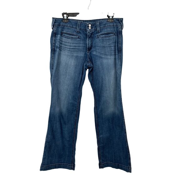 Ariat Denim - Ariat Womens Denim Trouser Jeans 34L Long Blue Cotton Blend Western Rodeo Used